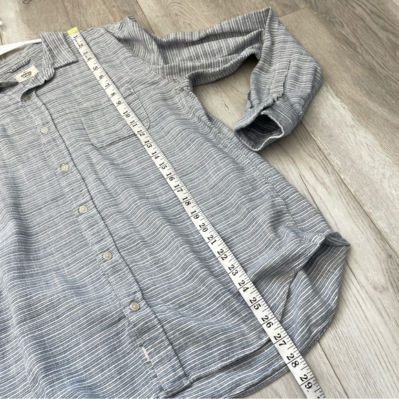 Marine Layer Shirt classic selvage long sleeve button up mens Blue medium preppy - Picture 7 of 8